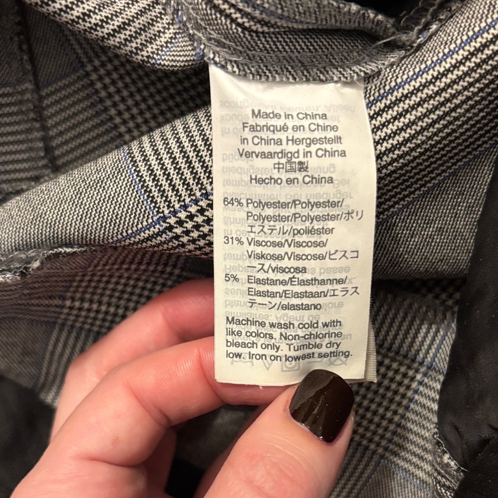 Jcrew Gray glen Plaid cropped Pants size 0 - Picture 6 of 6